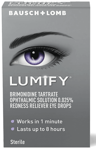 box of lumify eye drops for redness relief